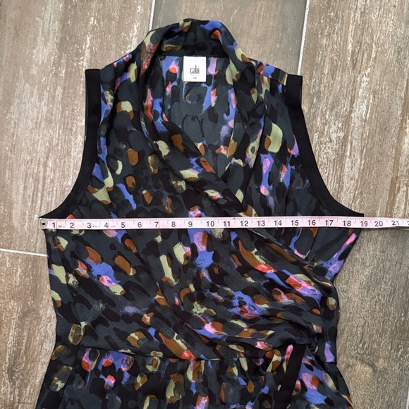 CAbi Black Multicolor Sleeveless Blouse - Picture 5 of 6